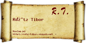 Rátz Tibor névjegykártya